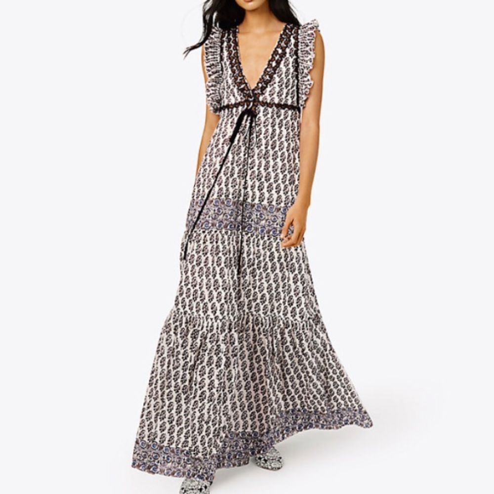 NWT $600 TORY BURCH AMITA PRINT MAXI DRESS SOLDOUT